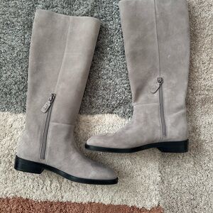 Stuart Weitzman Light Gray Heeled Boots
